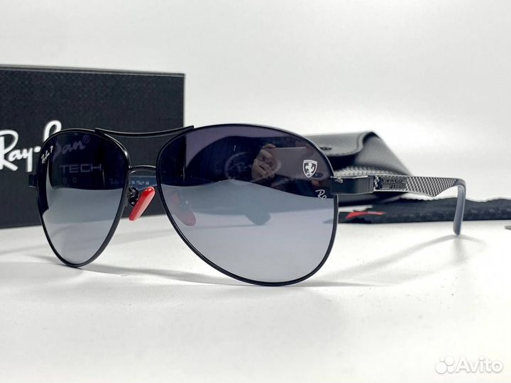 Очки Ray Ban Aviator серебристые