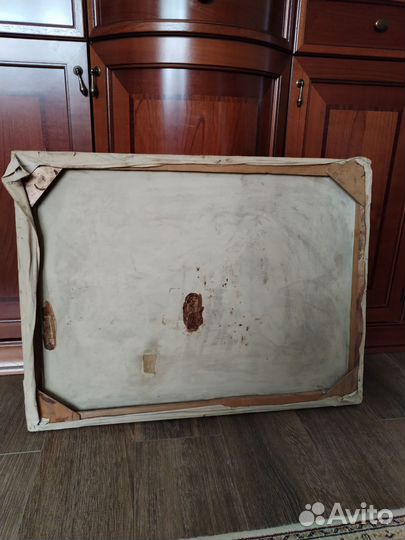 Старинная картина маслом на холсте