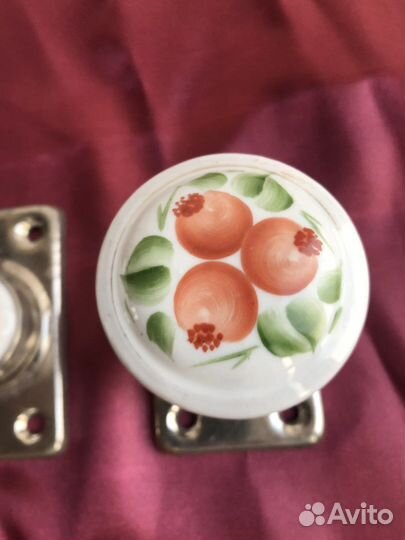 Старинная дверная ручка СССР. Фарфор