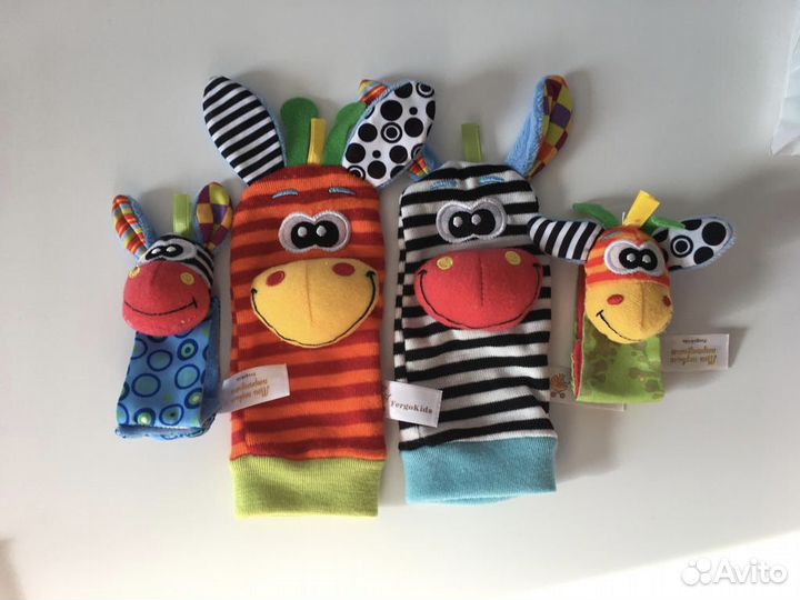 Детский набор носки погремушки