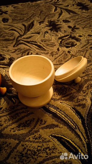 Шкатулки, солонки, баночки для приправы из дерева