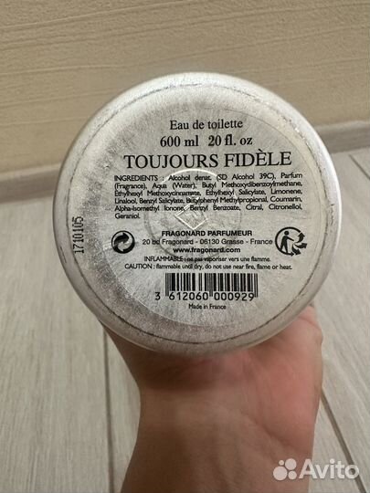 Парфюм Fragonard Toujours Fidele 600 ml