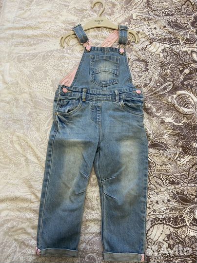 Джинсовый комбинезон на девочку 92