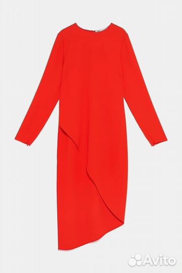 Платье, длинный асимметричный топ