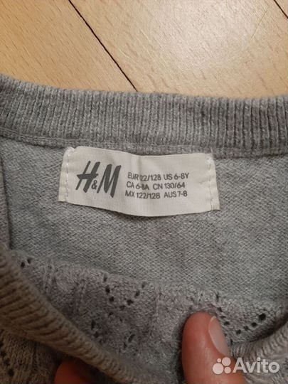 Теплое платье для девочки 122/128 H&M