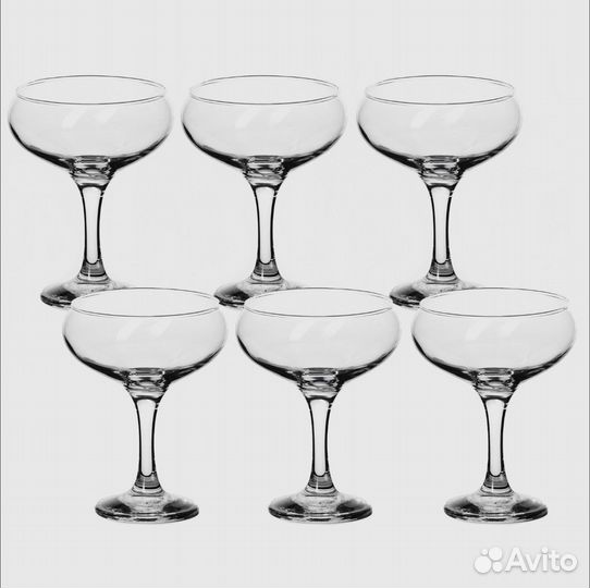 Бокалы для шампанского, стаканы