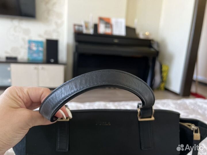 Сумка Furla натуральная кожа с замшей