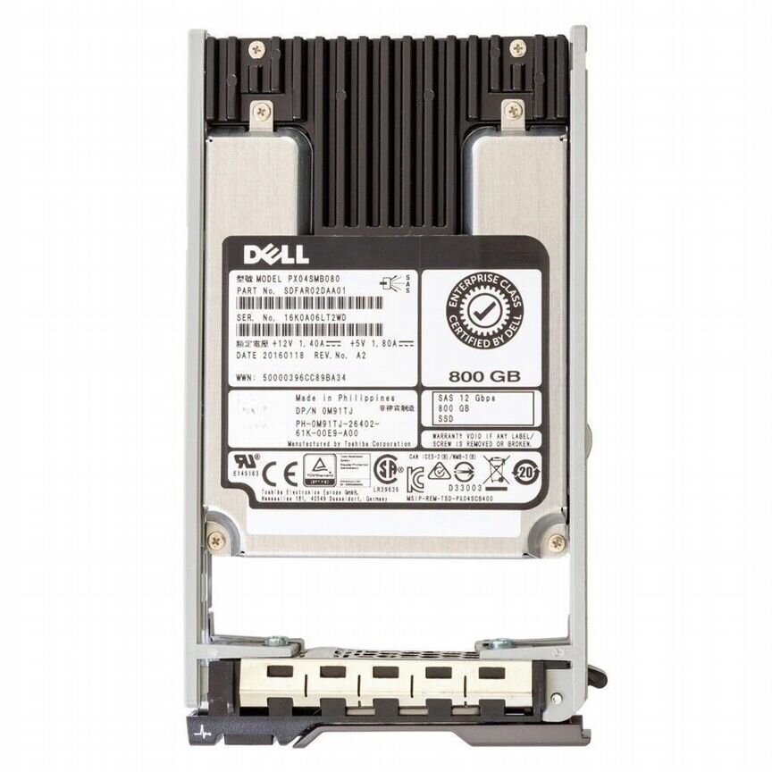 [M91TJ] Жесткий Диск Dell 800gb Sas 2,5" Ssd M91tj