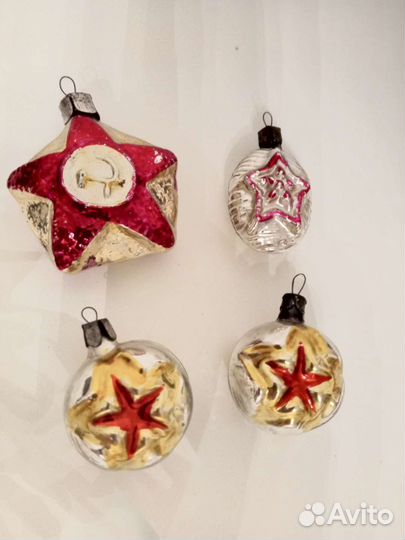 Елочные игрушки стекло СССР
