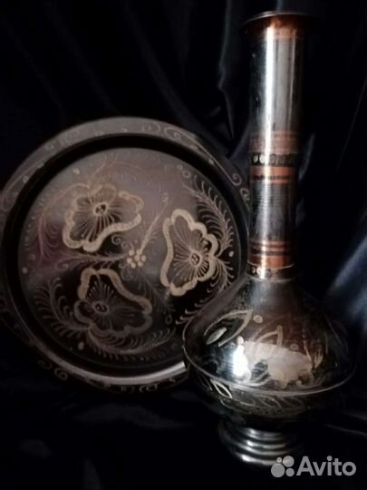 Ваза с подносом (Латунь)