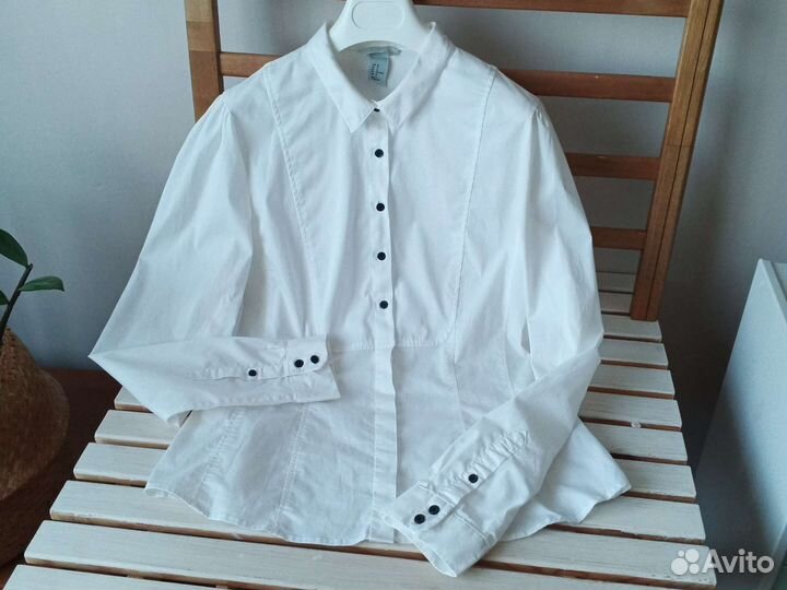 Хлопковая рубашка H&M L