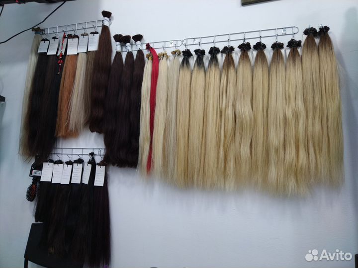 Волосы натуральные срез