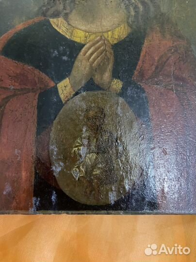 Старинная икона Помощница в родах 19 век