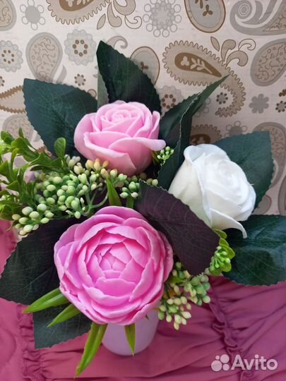 Букеты цветов из мыла ручной работы