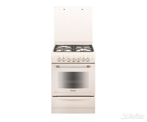 Плита комбинированная gefest 6102-02 0186 бежевый