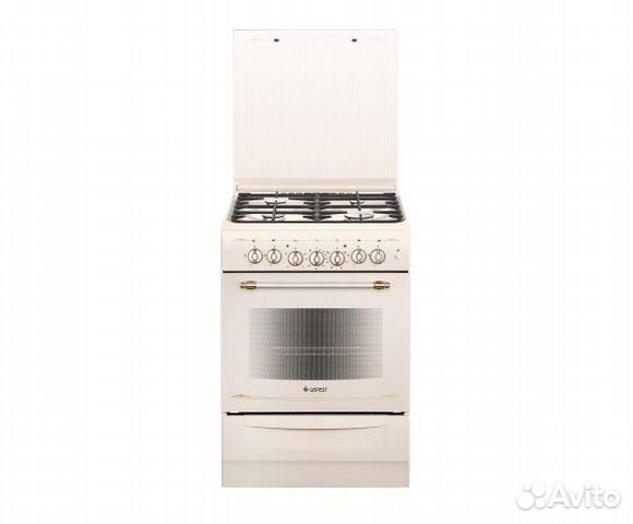 Плита комбинированная gefest 6102-02 0186 бежевый