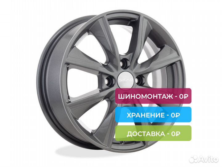 R15 4x100 6J ET50 D60,1 Скад Порту Графит