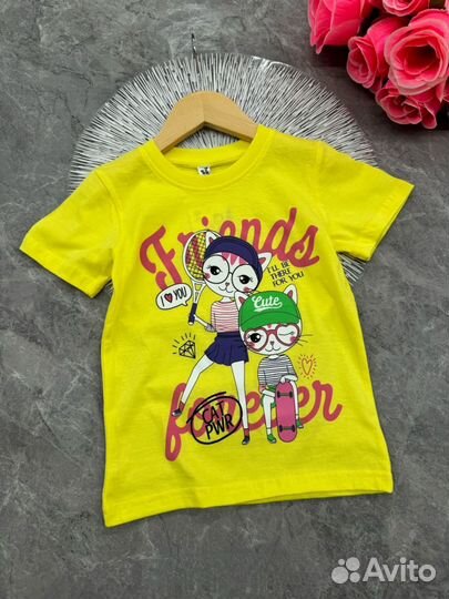 Футболка детская для девочки 110 116 122 128