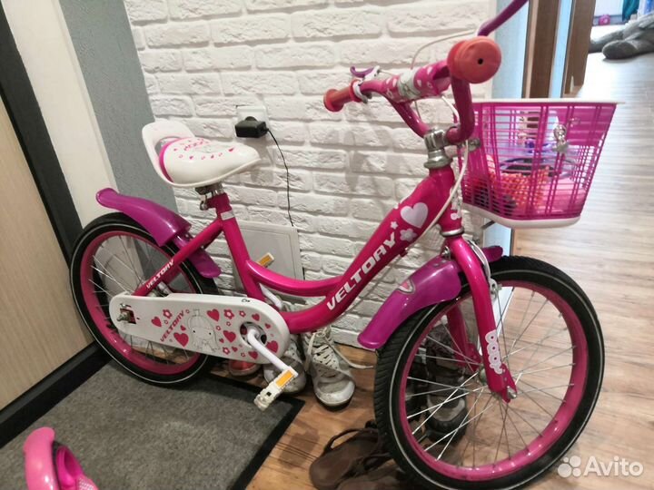 Детский велосипед r18 с корзиной 4-6 лет