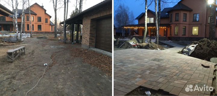 Укладка тротуарной плитки