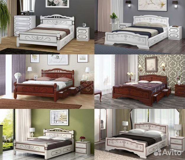 Кровать массив