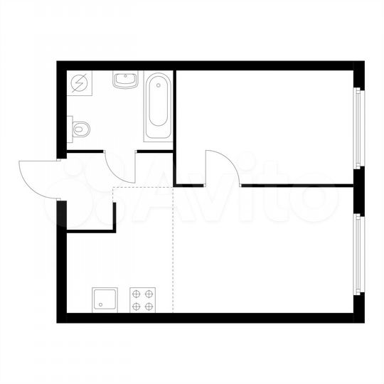 2-к. квартира, 38,6 м², 29/32 эт.