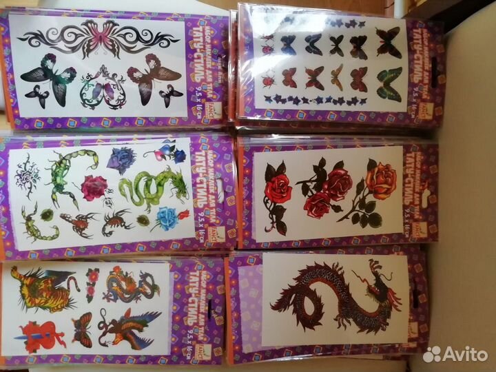 Наклейки для тела тату -стиль