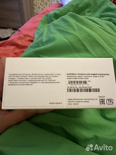 Беспроводные наушники airpods pro