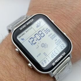 Электронные часы серебристые не хужe Casio