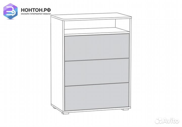 Комод Вуди 13.293 белый премиум / дуб крафт золото