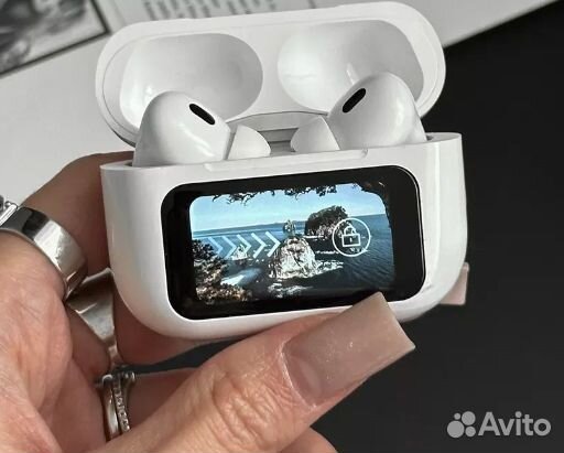 Беспроводные блютуз наушники с сенсорным Экраном