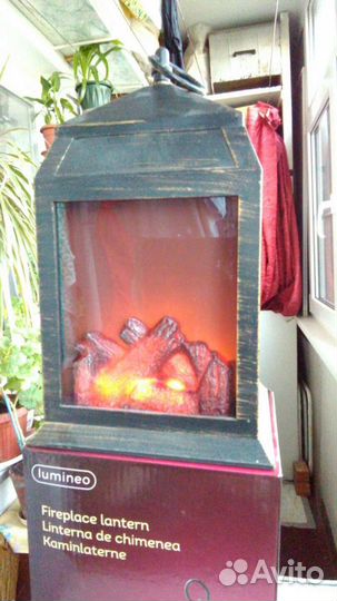 Светильник - фонарь вечерний камин