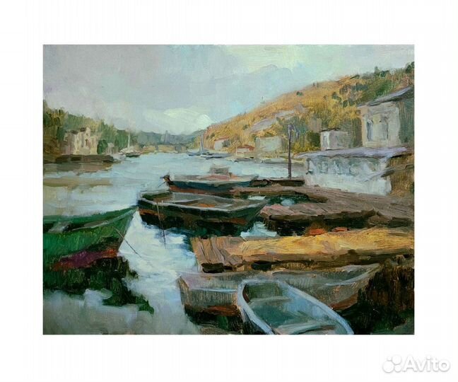 Картина маслом море. Крым, Балаклава. Живопись