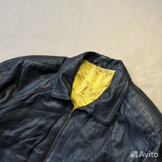 Vintage Pilot Leather Bomber Jacket Schott Type