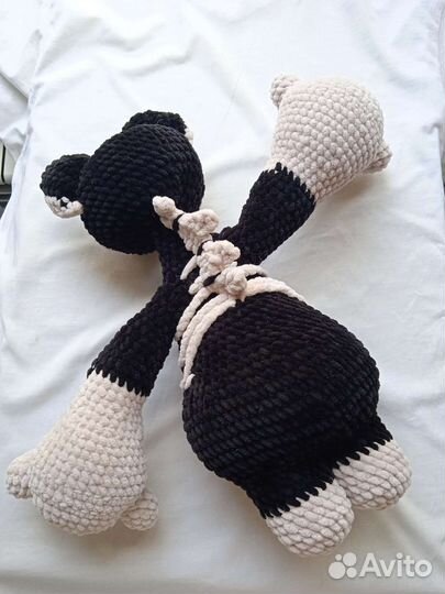Игрушка вязаная из плюшевой пряж