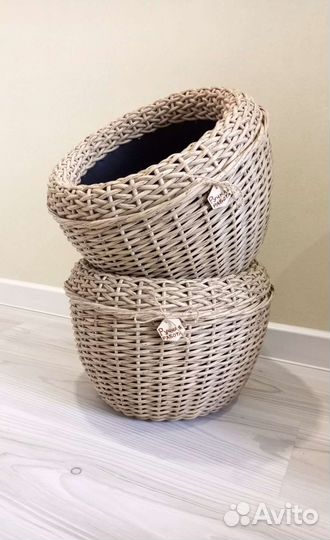 Кашпо 12л из полиротанга