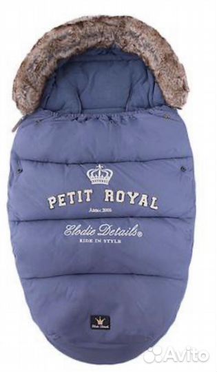 Теплый конверт с опушкой petit royal