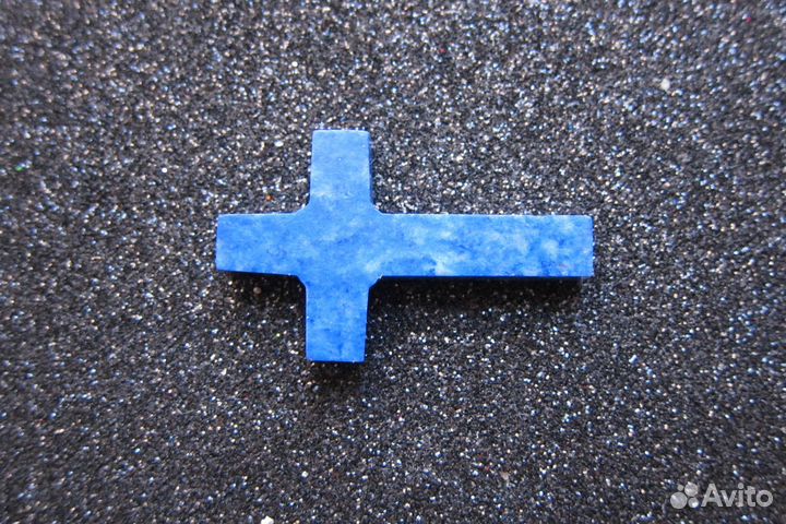 Крест из натурального лазурита для четок