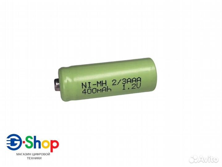 Аккумулятор 2/3 AAA NI-MH 1.2v 400mah 30x10мм