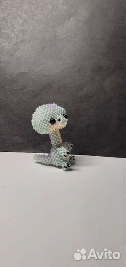 Амигуруми динозаврик из бисера