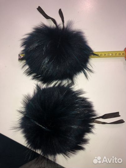 Помпон енот 2 штуки 23 см