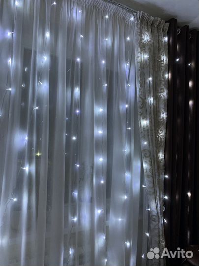 Гирлянды шторы 3*3