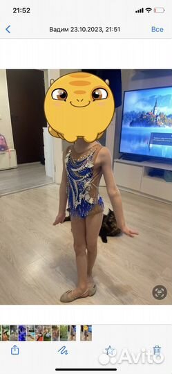 Купальник гимнастический для девочки 110 116