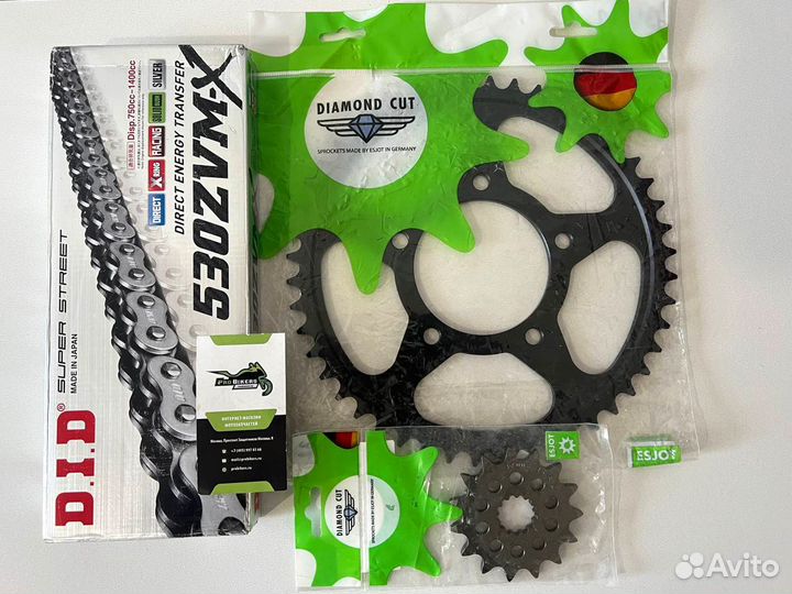 Цепь и звезды на Yamaha FZ1 Fazer (S/N) 2006-2015