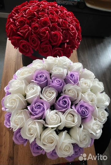 Букет из мыльных роз