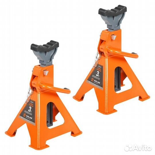 Стойка опорная 3т pro с зубч. мех., доп.фиксатор, 2 шт. (min-300 мм, max-444 мм) (ajsgp03)