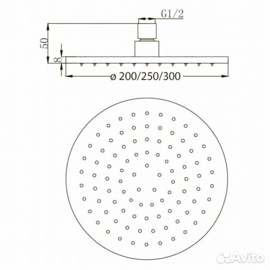 Верхний душ Migliore Latino 29682 золото