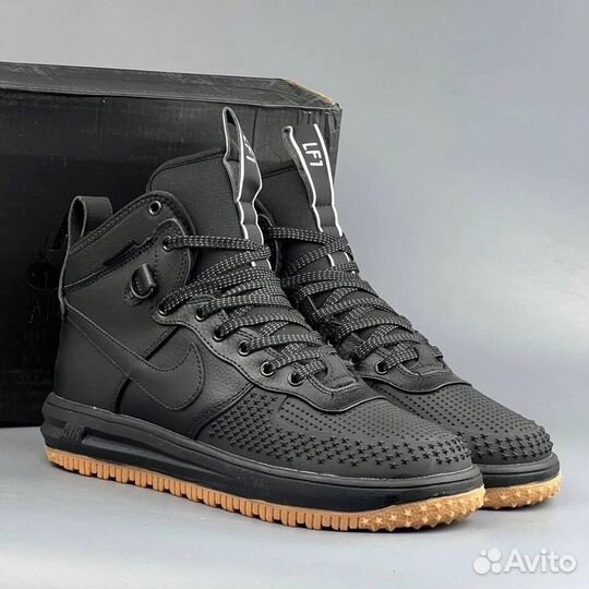 Nike Lunar Force 1 Duckboot Black Gum с Мехом