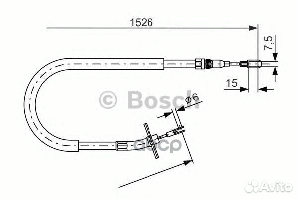 Трос тормозной правый 1 987 477 859 Bosch