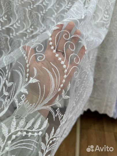 Тюль с вышивкой турецкий. Новый